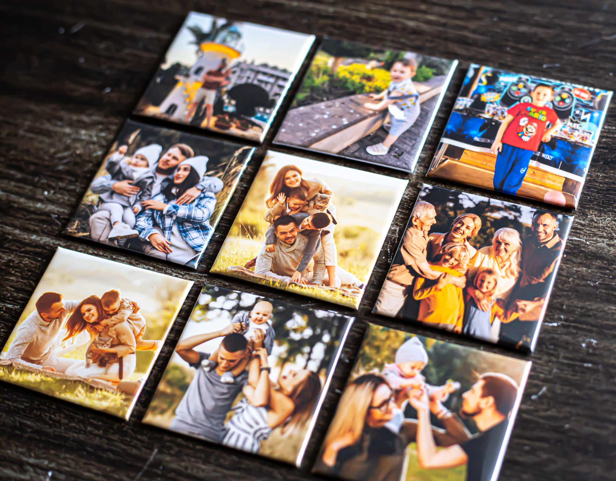 Personalisierte Fotomagnete – Set aus 6 handgefertigten Magneten